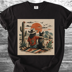 Desert Girl & Her Dog Portrait TShirt