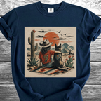 Desert Girl & Her Dog Portrait TShirt