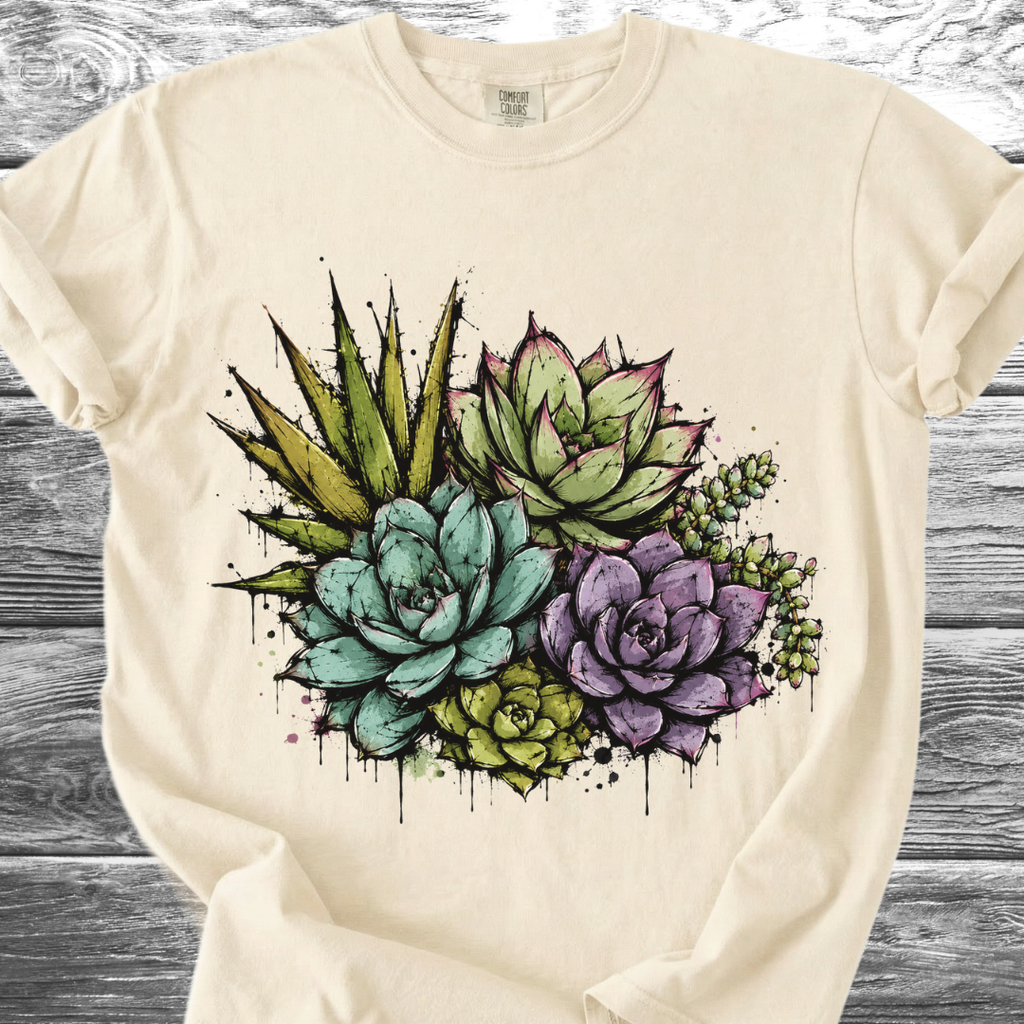 Graffiti Succulents TShirt