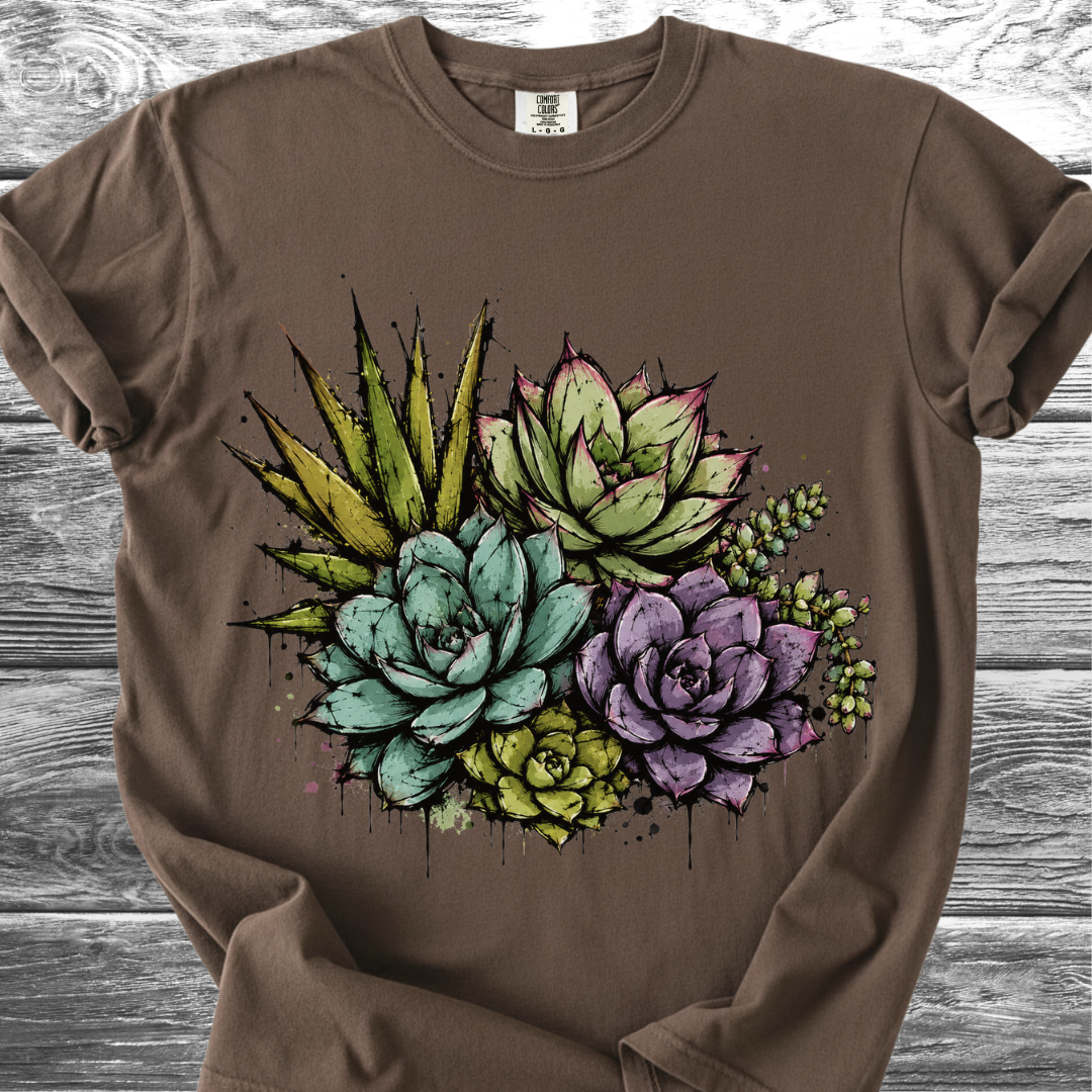 Graffiti Succulents TShirt