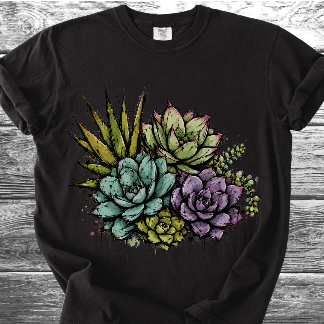 Graffiti Succulents TShirt