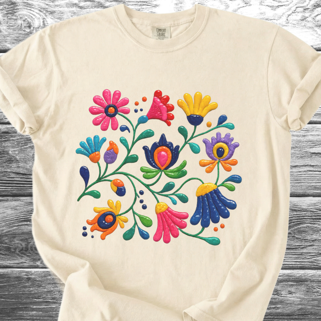Ceramic Painted Flowers 3 TShirt