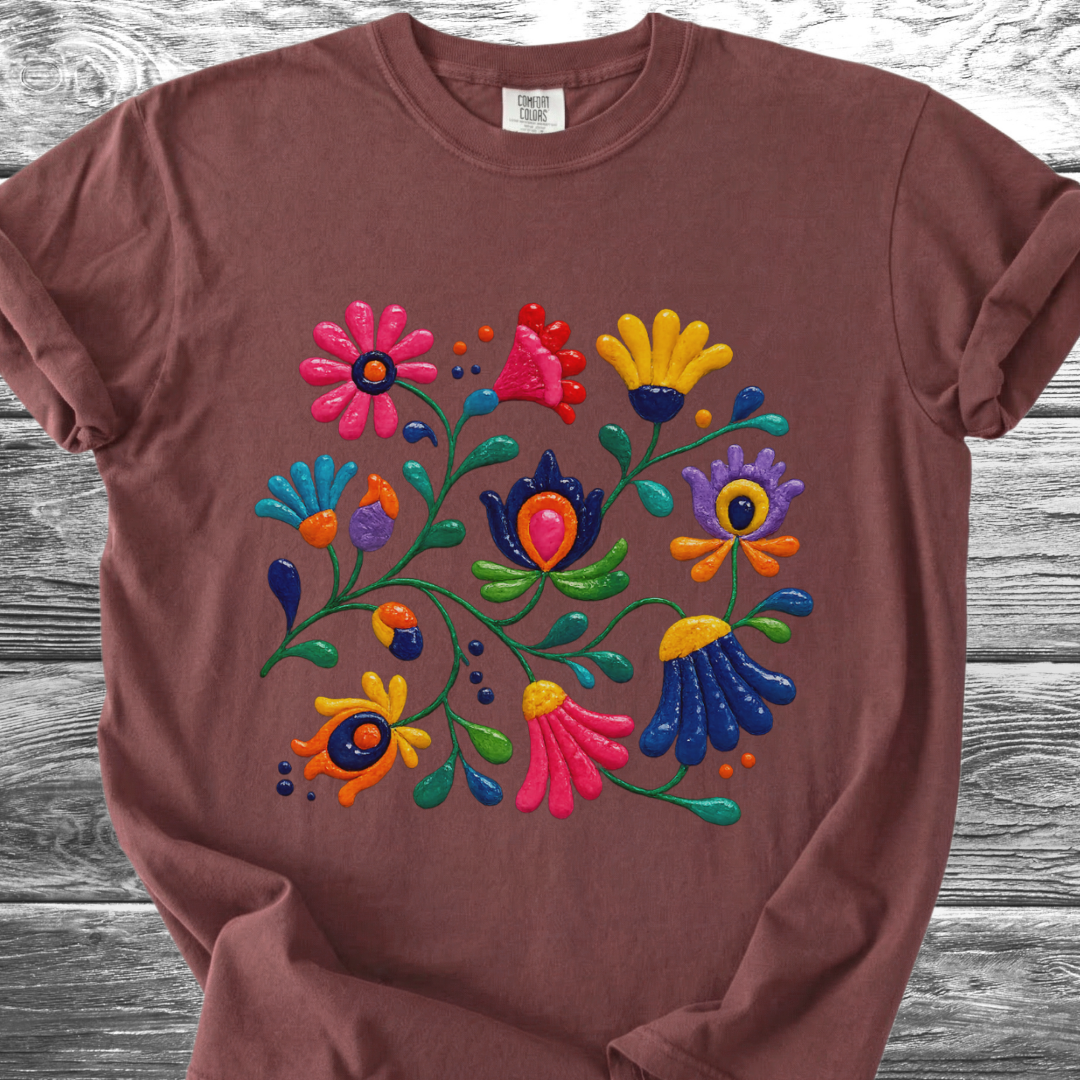 Ceramic Painted Flowers 3 TShirt