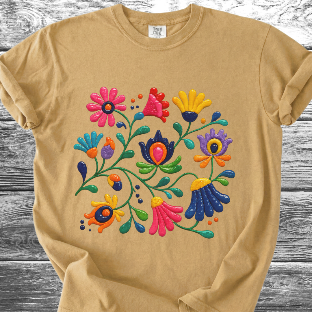 Ceramic Painted Flowers 3 TShirt