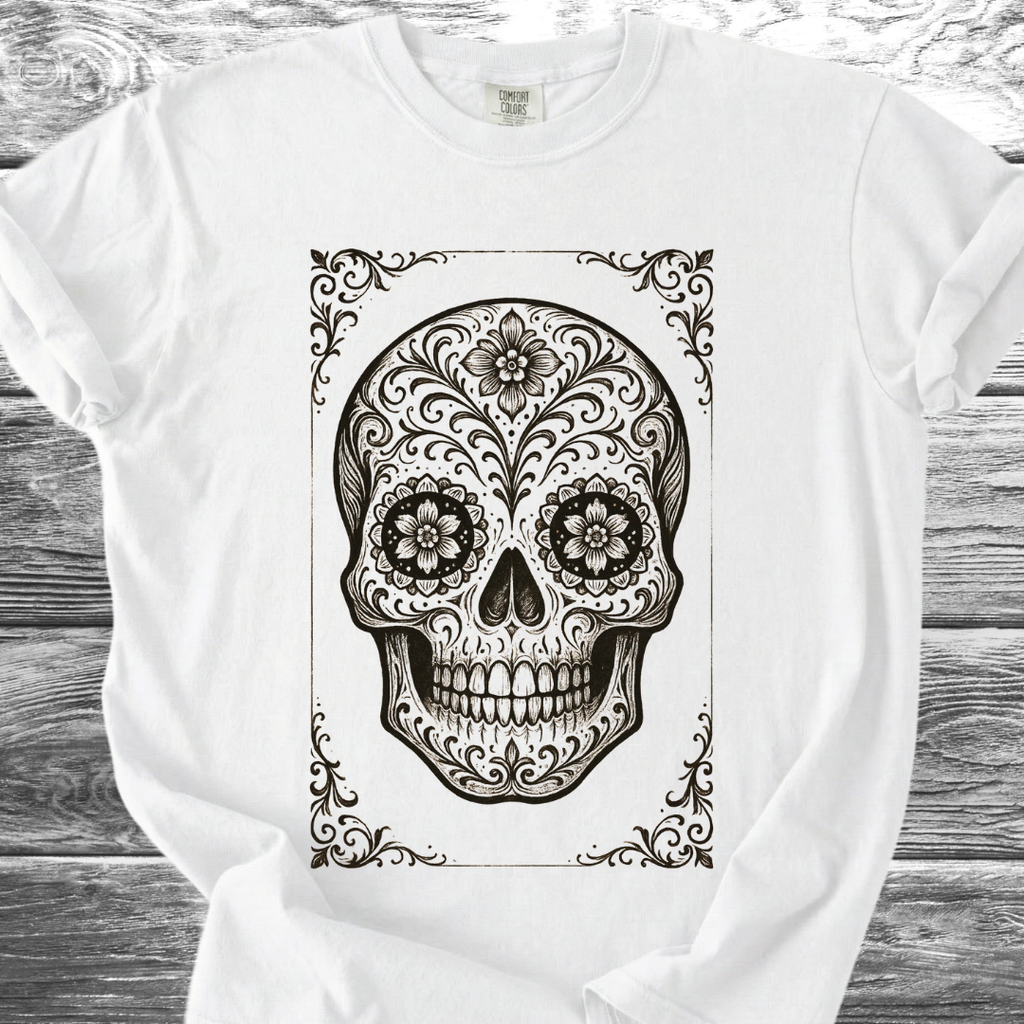 Sugar Skull Woodwork TShirt