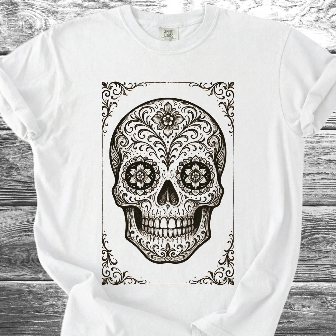 Sugar Skull Woodwork TShirt