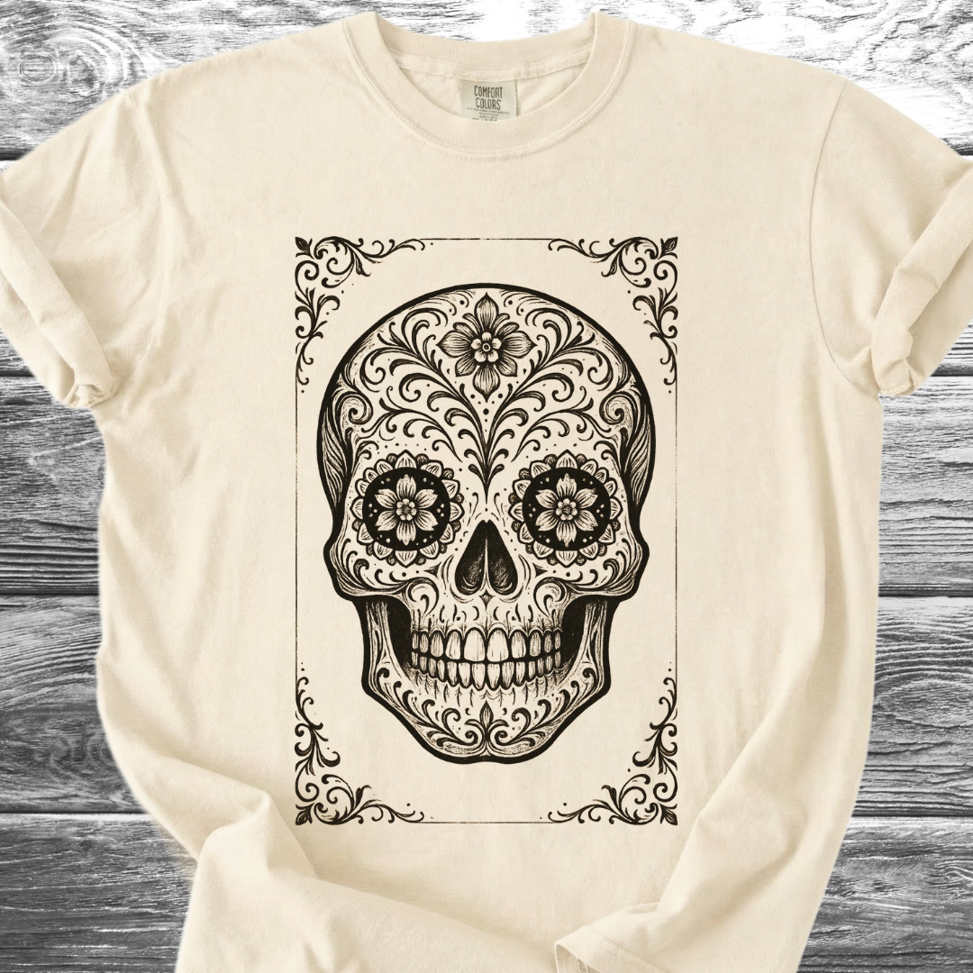 Sugar Skull Woodwork TShirt
