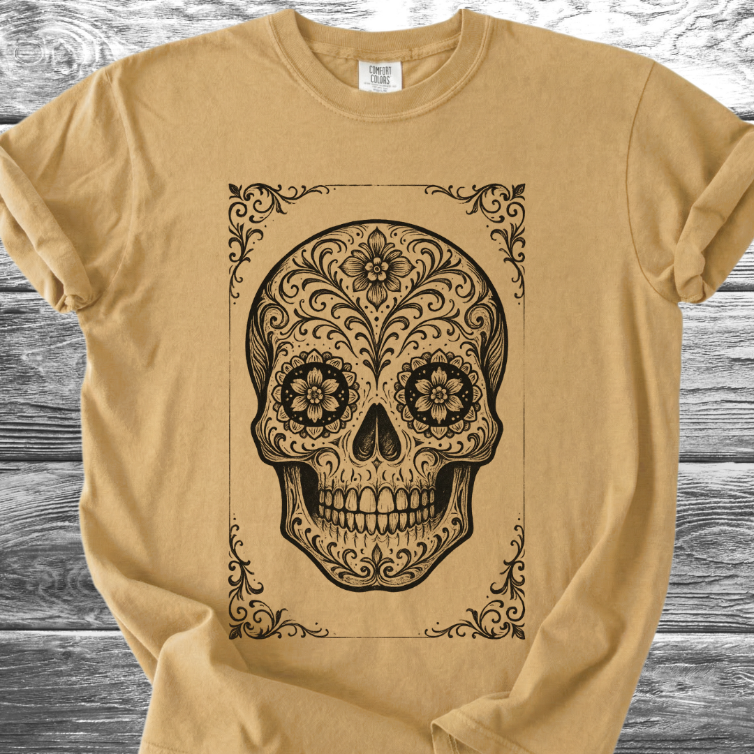 Sugar Skull Woodwork TShirt