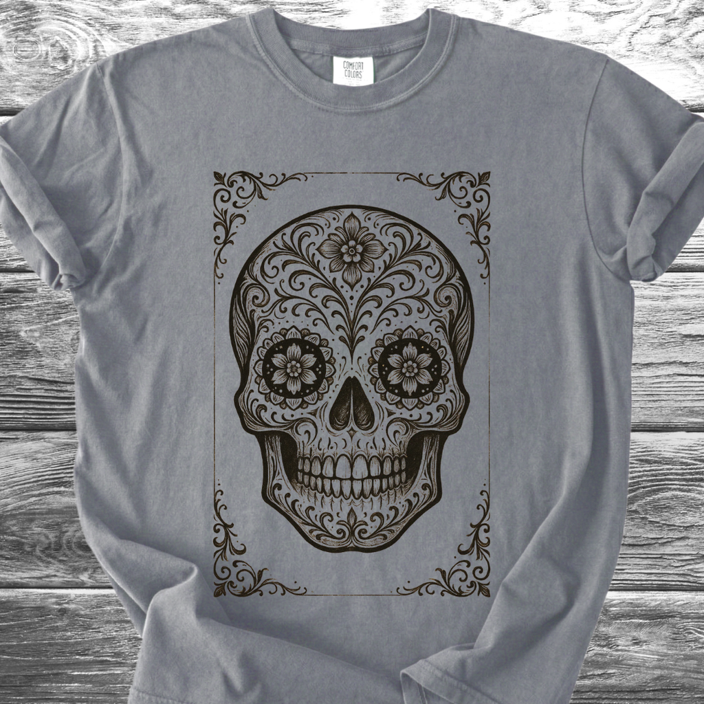 Sugar Skull Woodwork TShirt