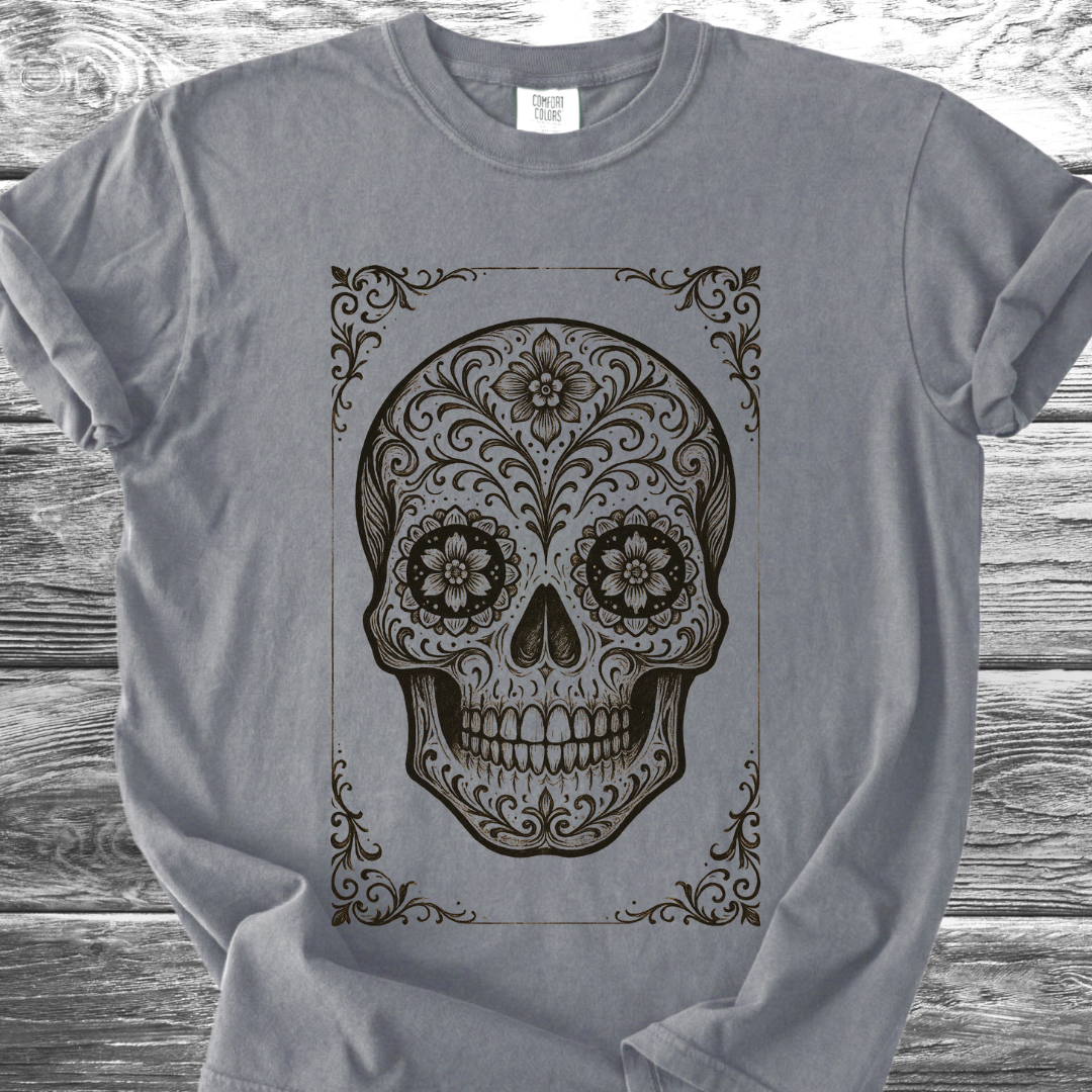 Sugar Skull Woodwork TShirt