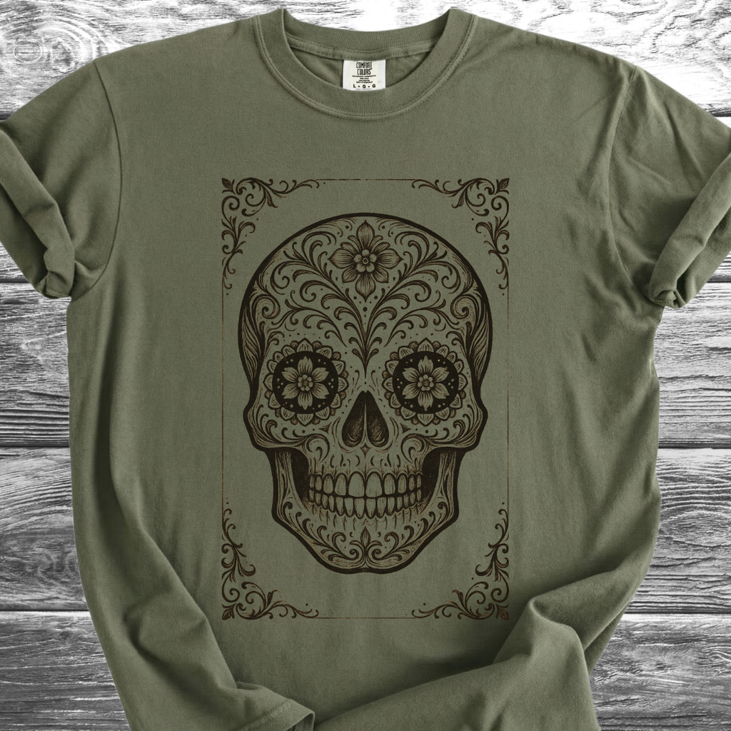 Sugar Skull Woodwork TShirt