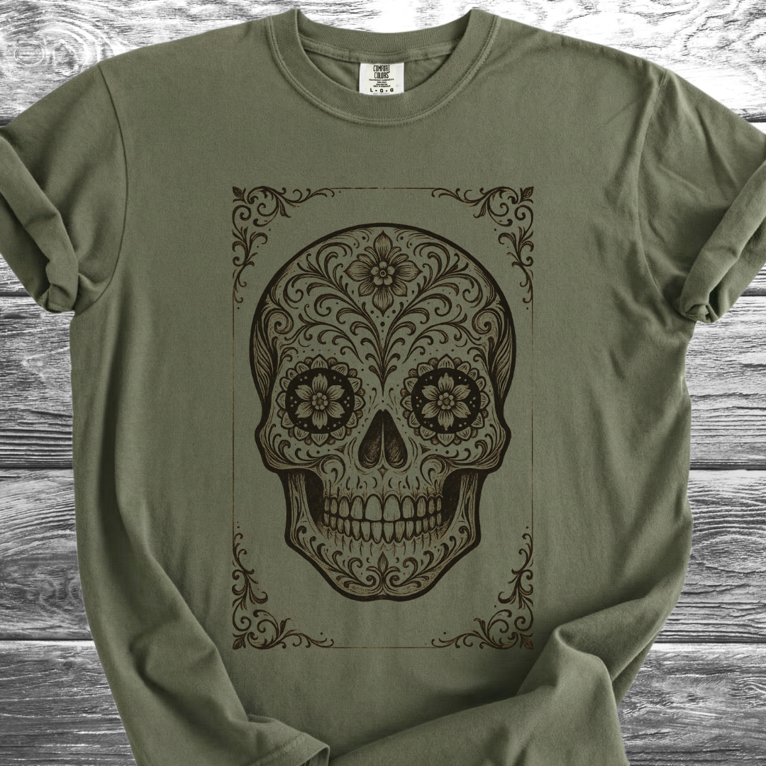 Sugar Skull Woodwork TShirt