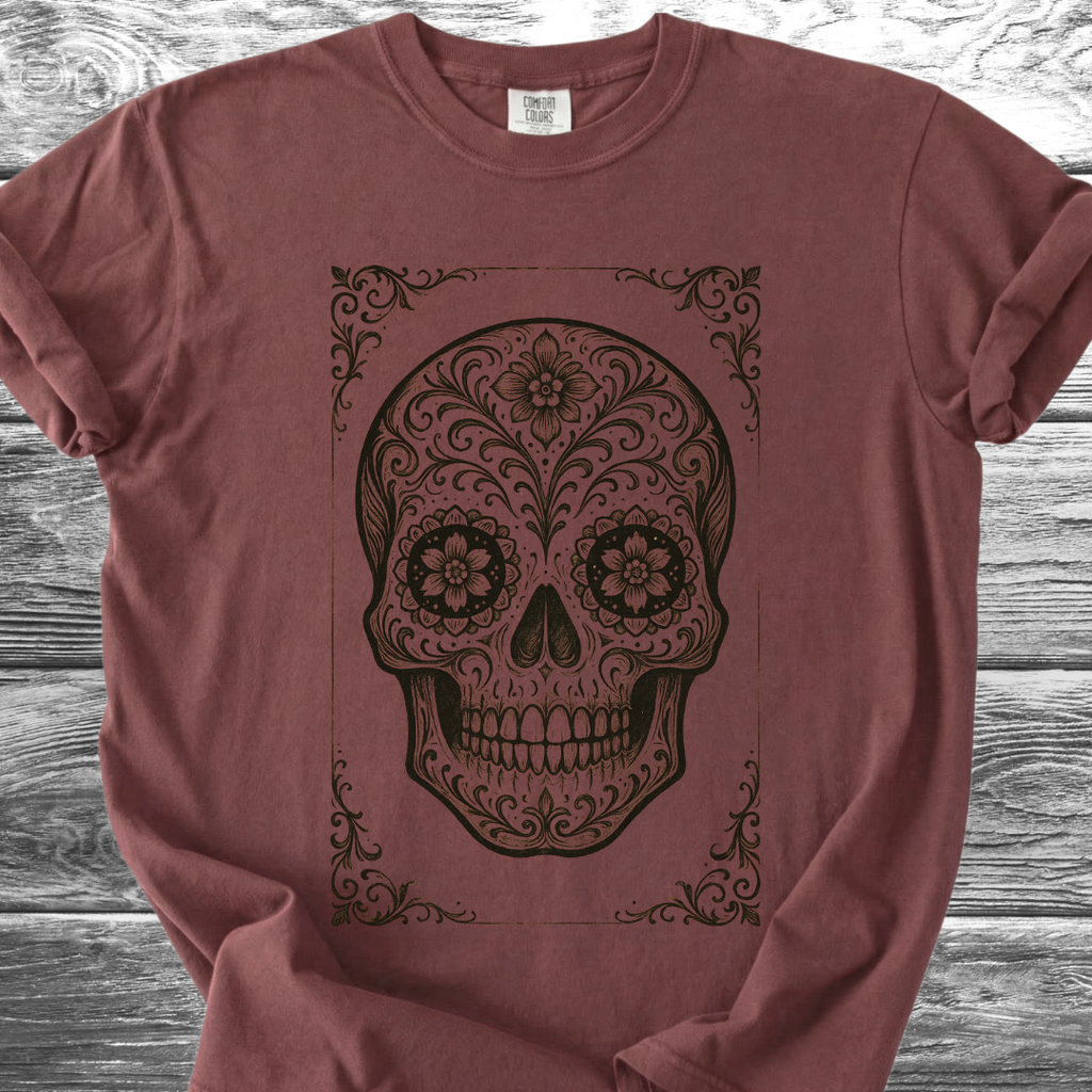 Sugar Skull Woodwork TShirt