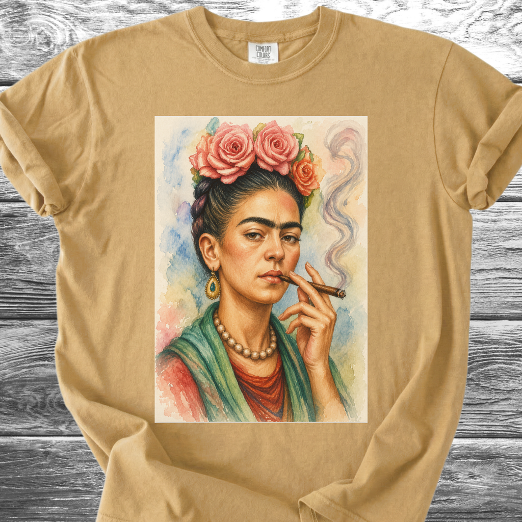 Artist & Her Cigar Watercolor TShirt