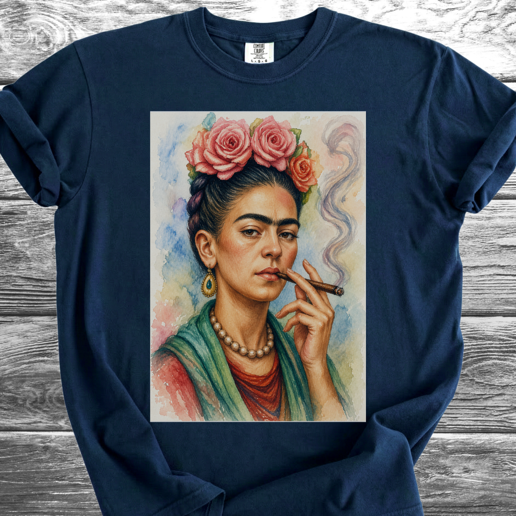 Artist & Her Cigar Watercolor TShirt