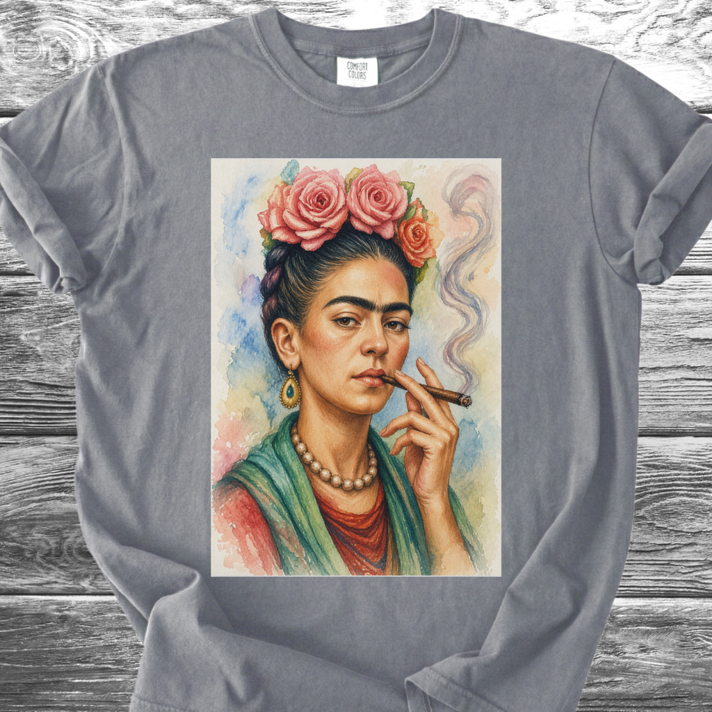 Artist & Her Cigar Watercolor TShirt
