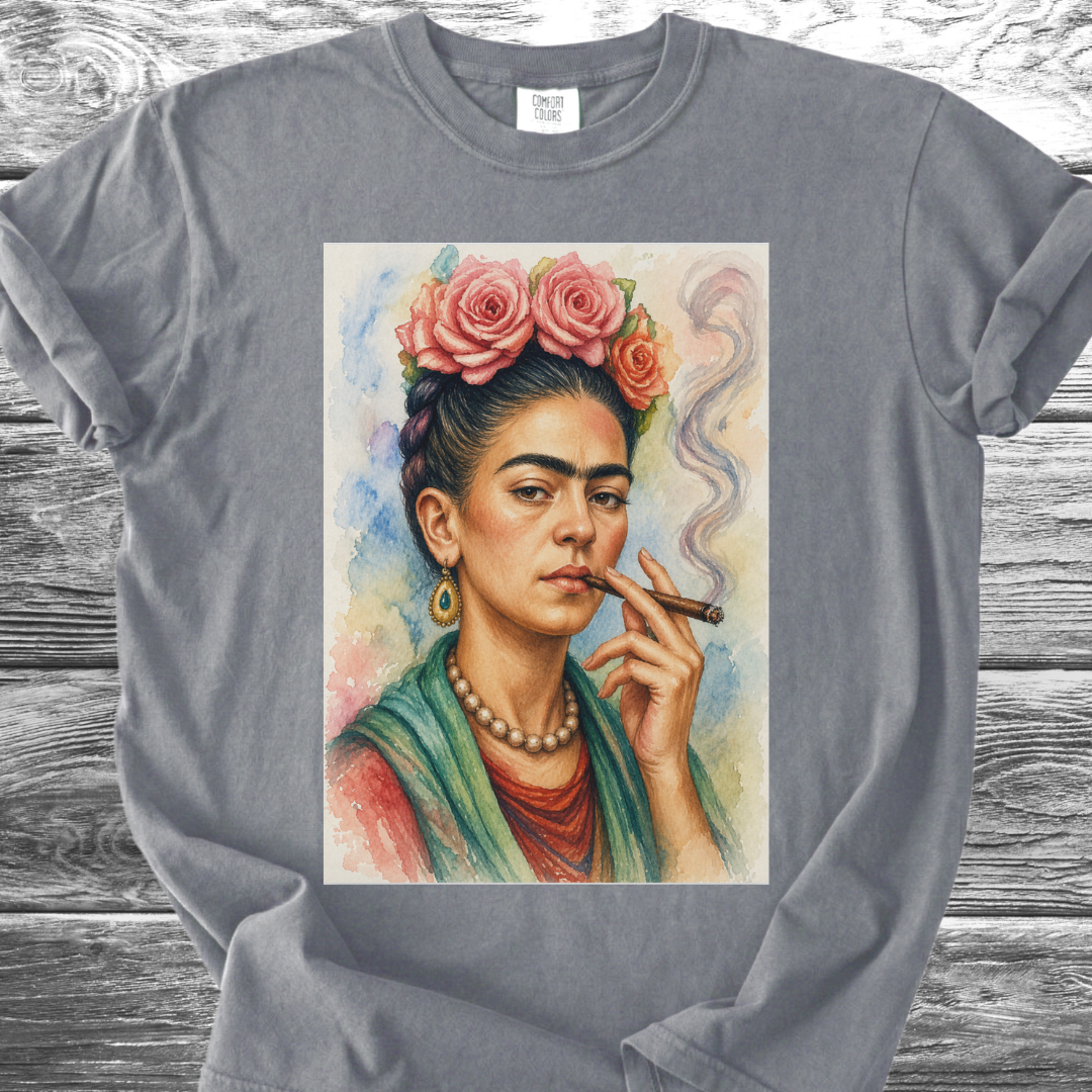 Artist & Her Cigar Watercolor TShirt