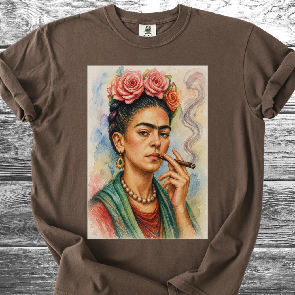 Artist & Her Cigar Watercolor TShirt