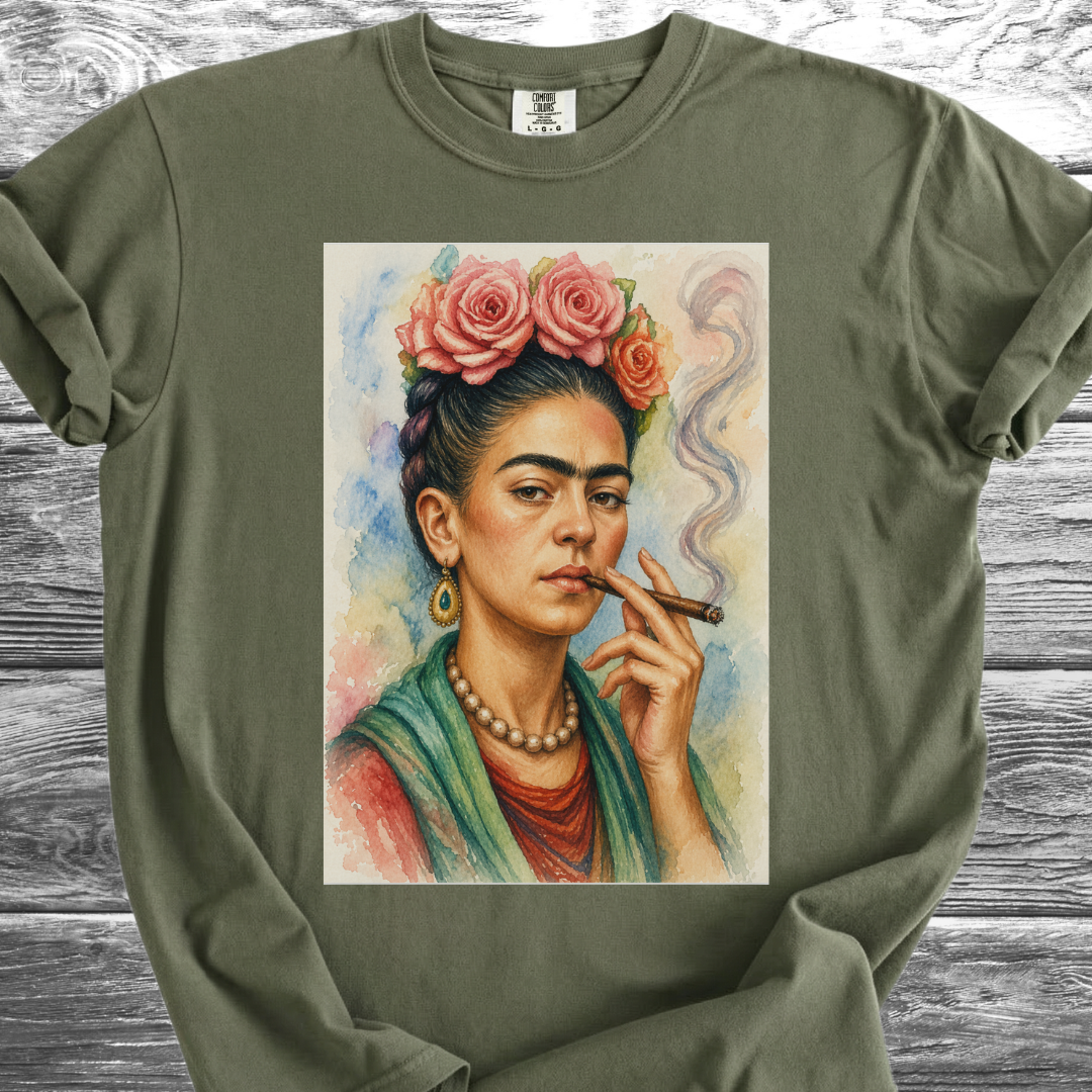 Artist & Her Cigar Watercolor TShirt
