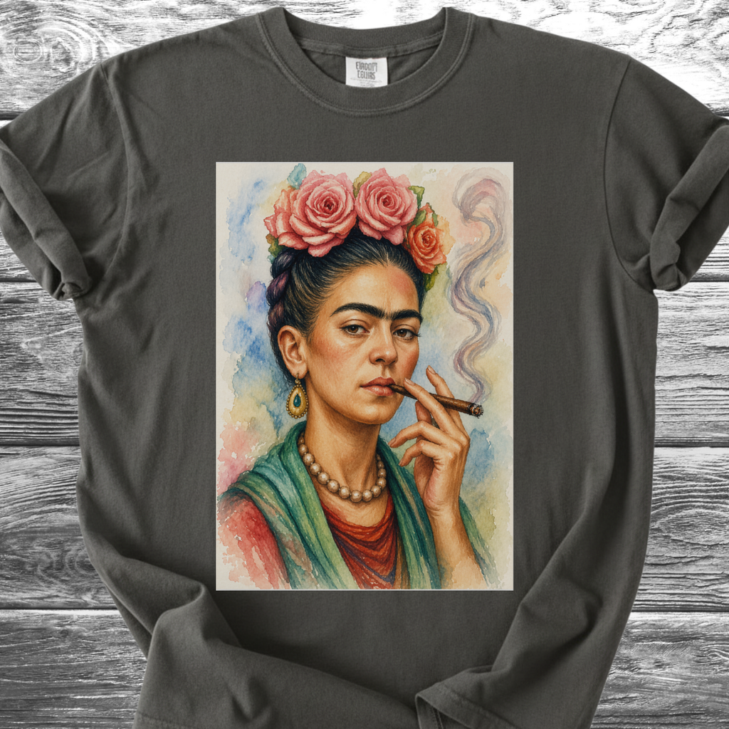 Artist & Her Cigar Watercolor TShirt