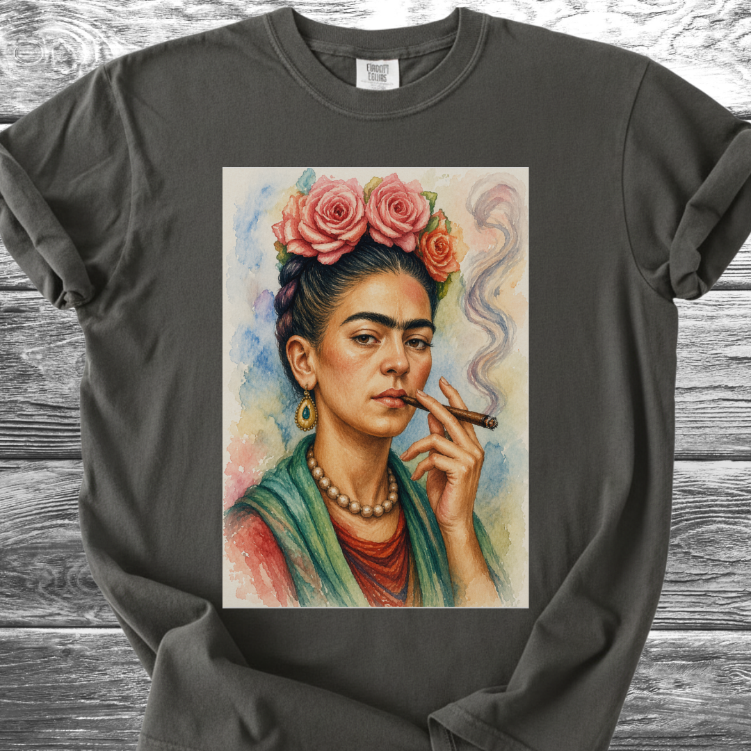 Artist & Her Cigar Watercolor TShirt