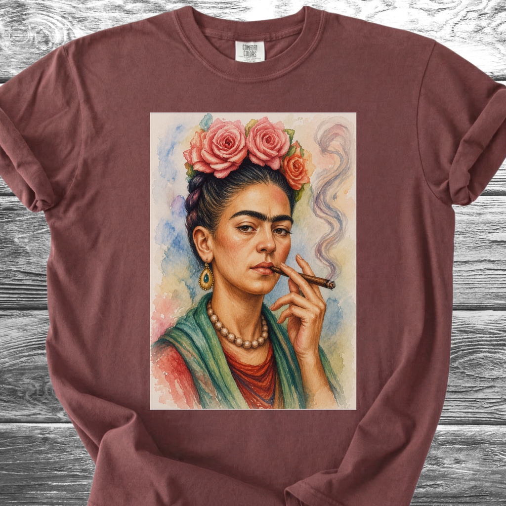 Artist & Her Cigar Watercolor TShirt