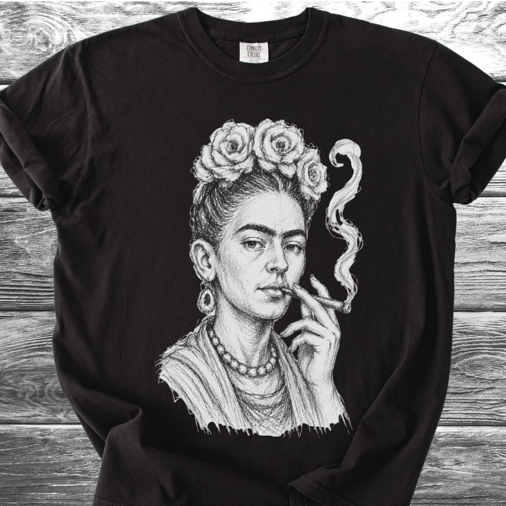 Artist & Her Cigar Fine Sketch TShirt