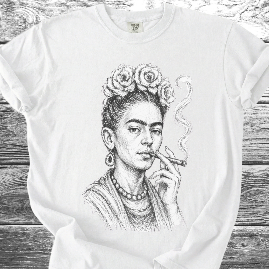 Artist & Her Cigar Fine Sketch TShirt