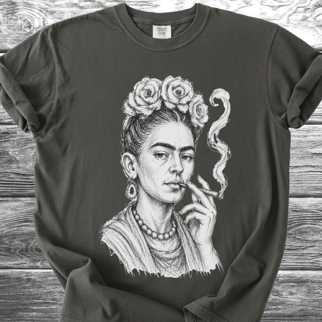 Artist & Her Cigar Fine Sketch TShirt