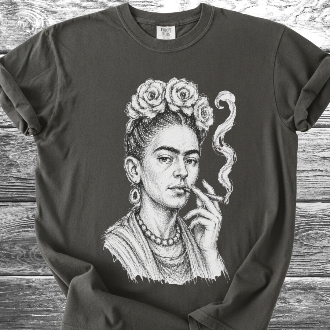Artist & Her Cigar Fine Sketch TShirt