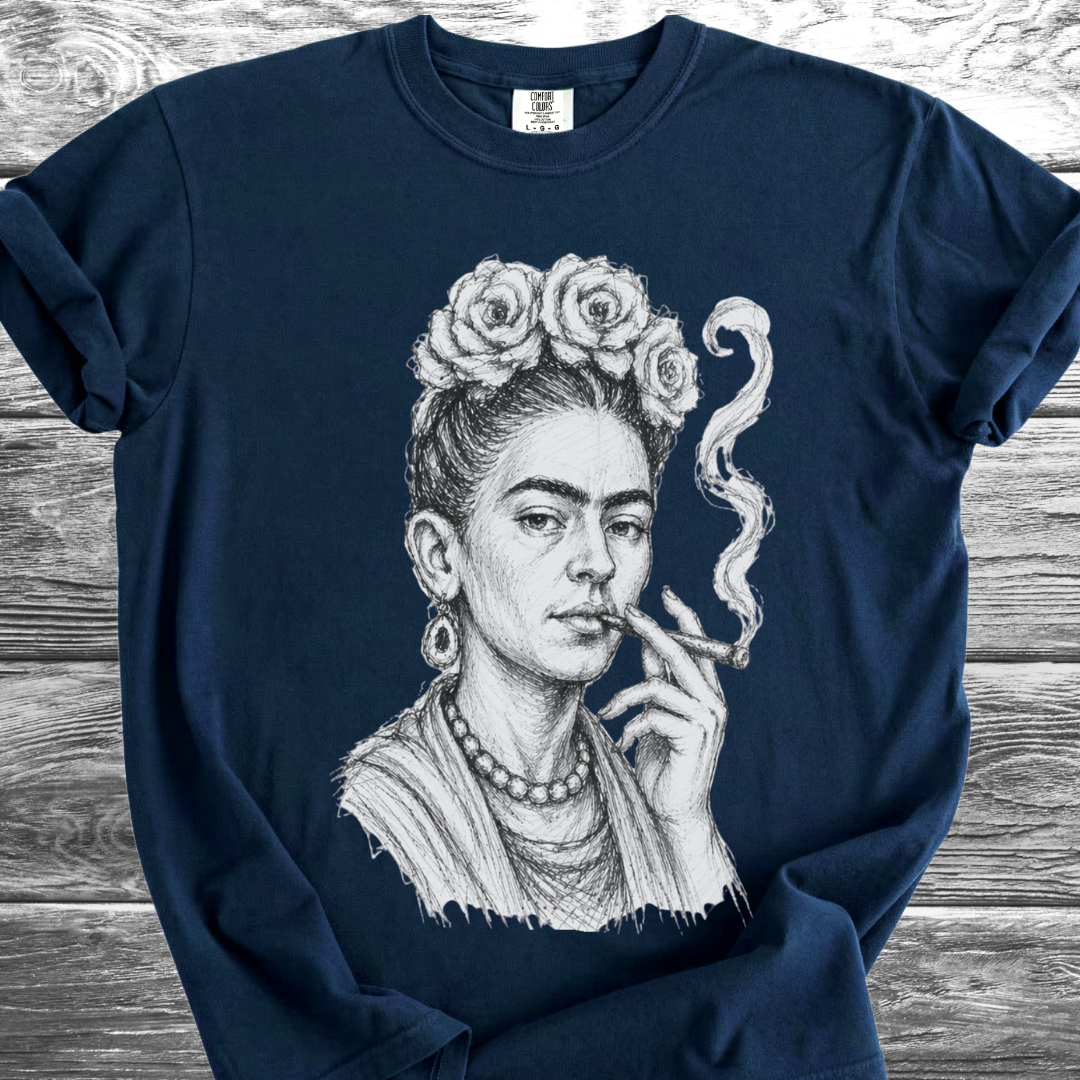 Artist & Her Cigar Fine Sketch TShirt