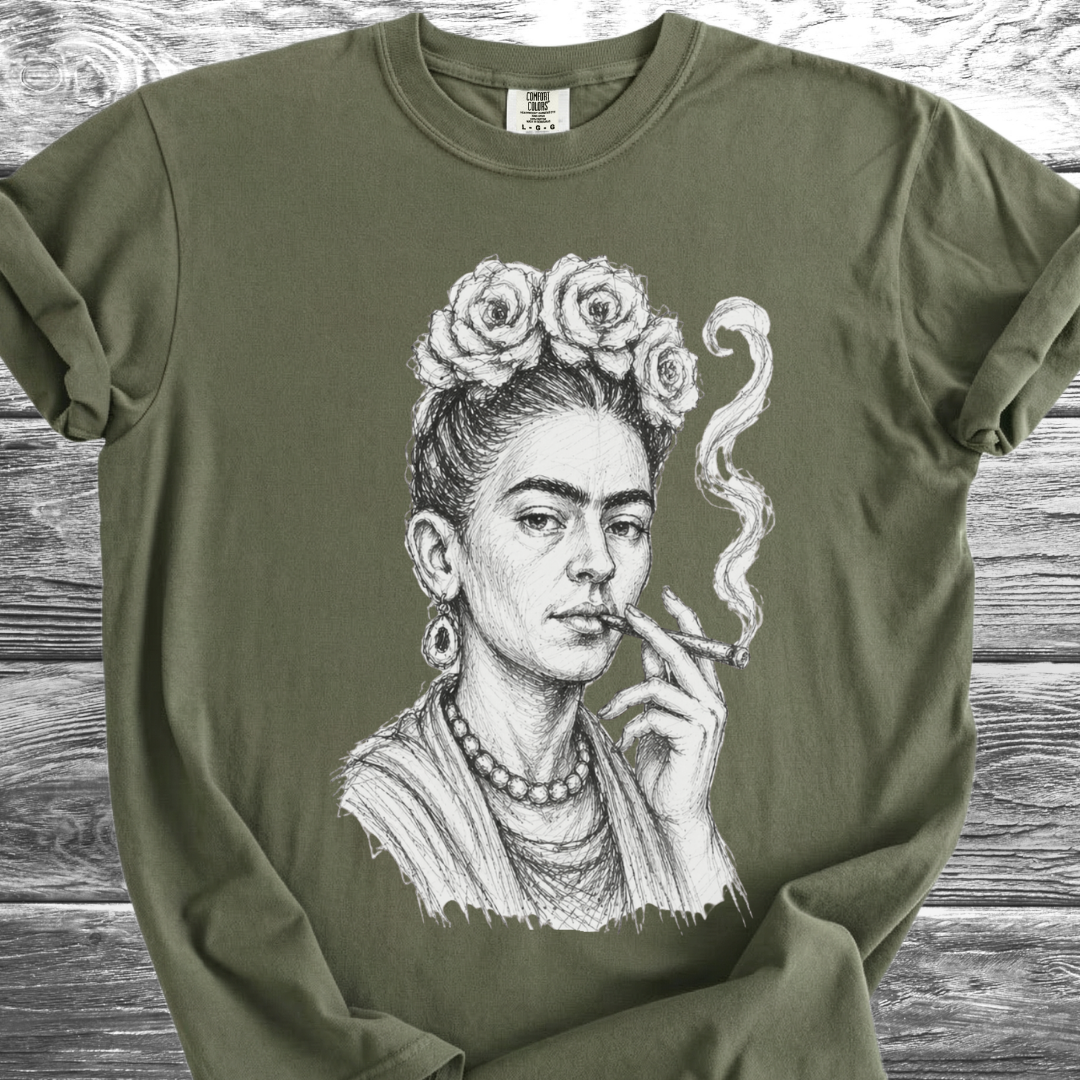 Artist & Her Cigar Fine Sketch TShirt