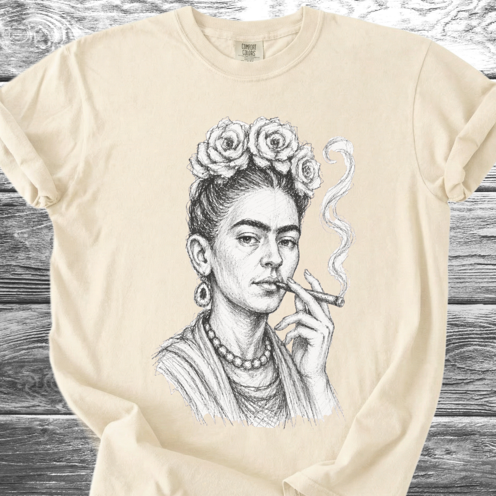 Artist & Her Cigar Fine Sketch TShirt