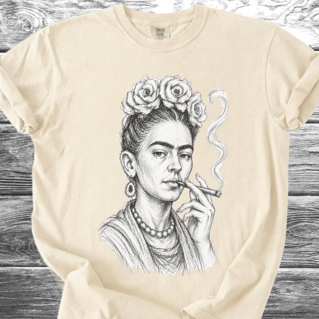 Artist & Her Cigar Fine Sketch TShirt