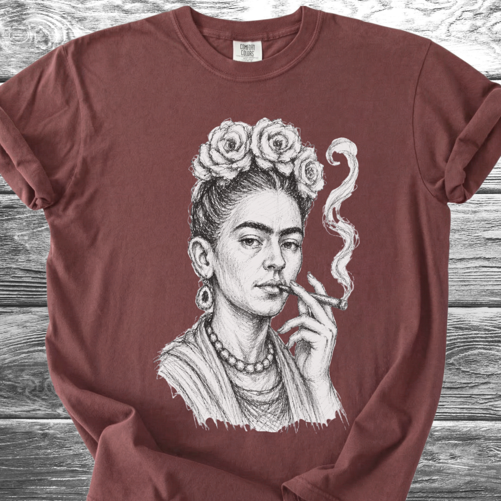 Artist & Her Cigar Fine Sketch TShirt