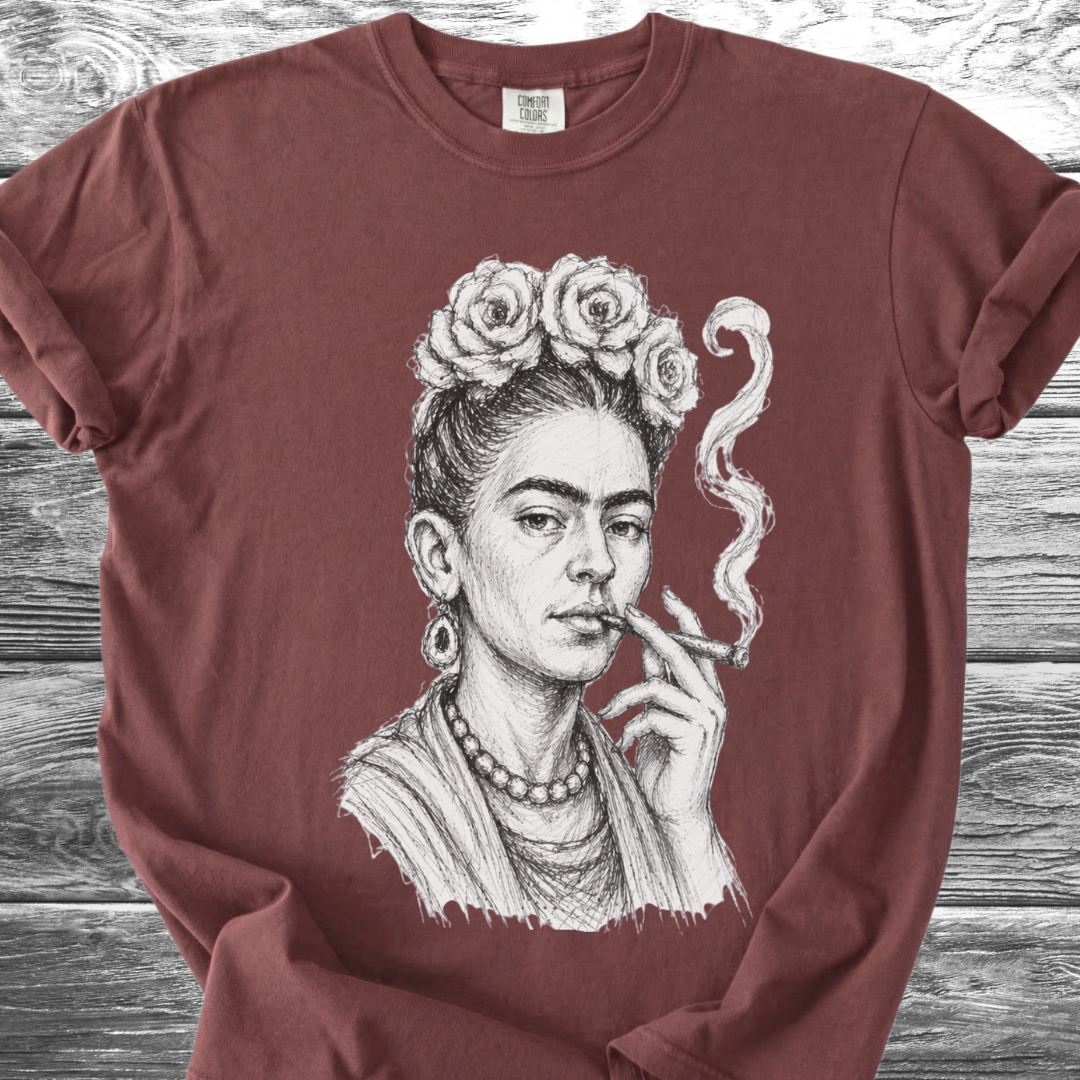 Artist & Her Cigar Fine Sketch TShirt
