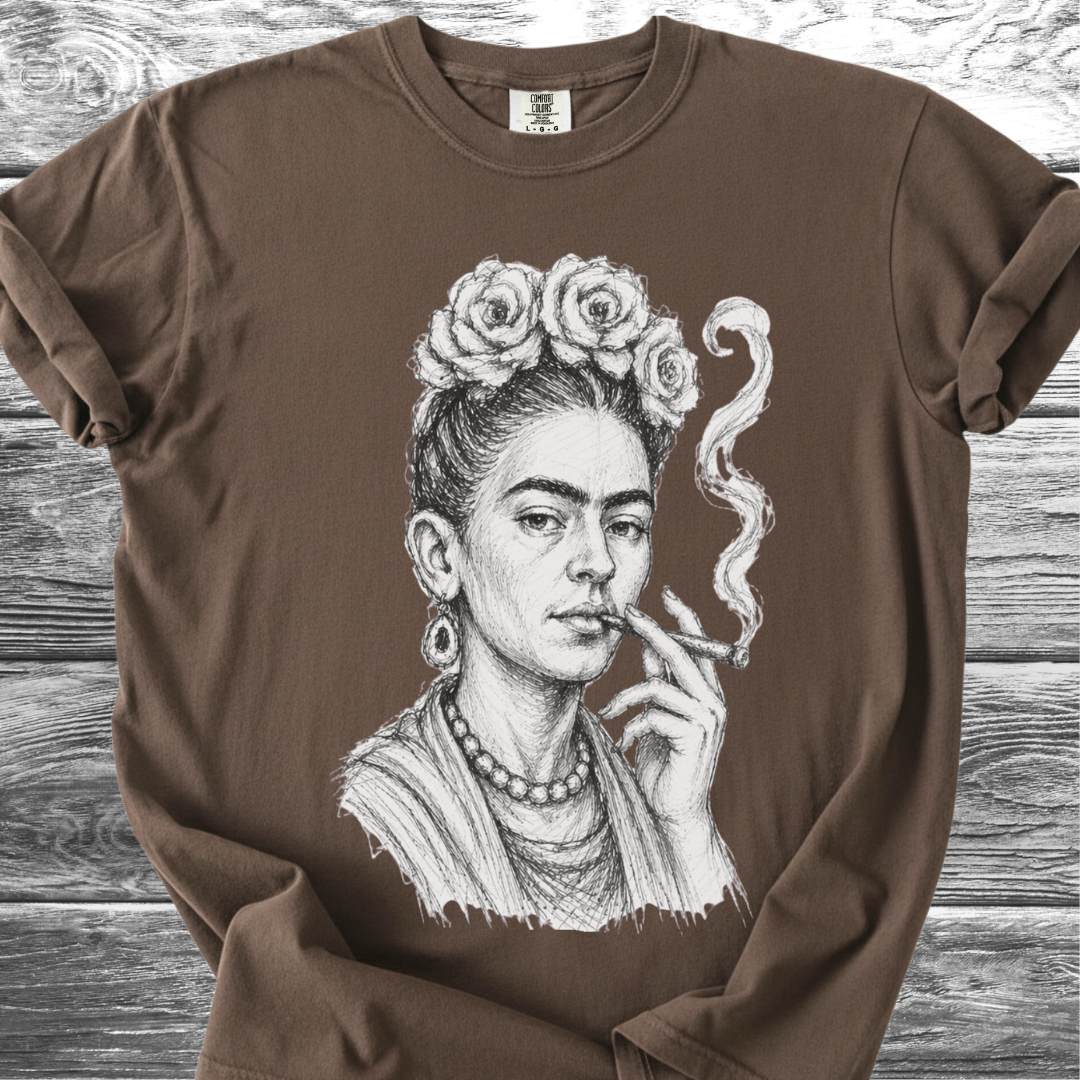 Artist & Her Cigar Fine Sketch TShirt