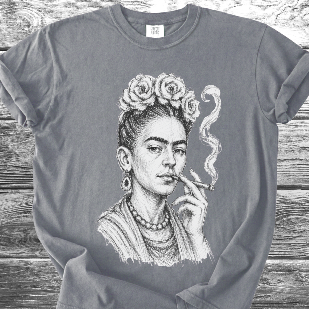 Artist & Her Cigar Fine Sketch TShirt