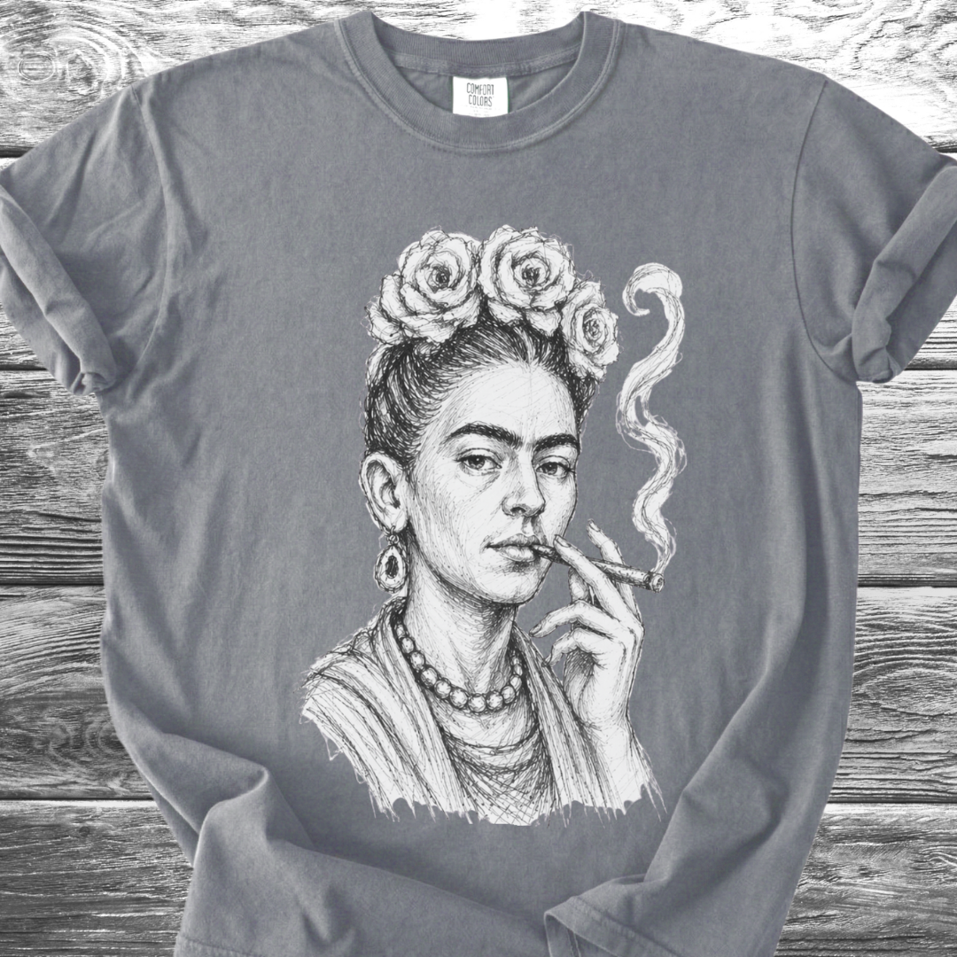 Artist & Her Cigar Fine Sketch TShirt