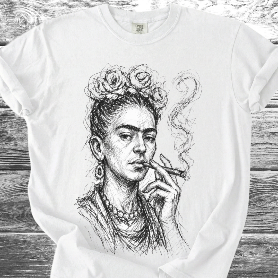 Artist & Her Cigar Rough Sketch TShirt
