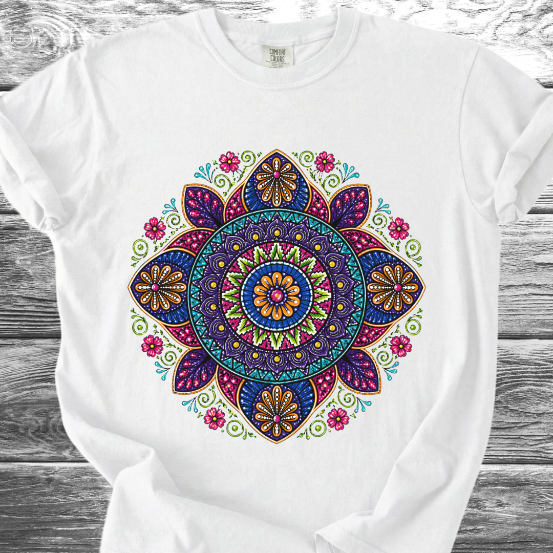 Alebrije Style Floral Mandala TShirt