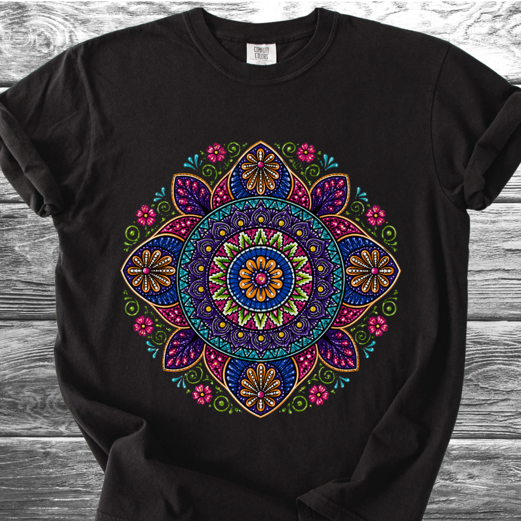 Alebrije Style Floral Mandala TShirt