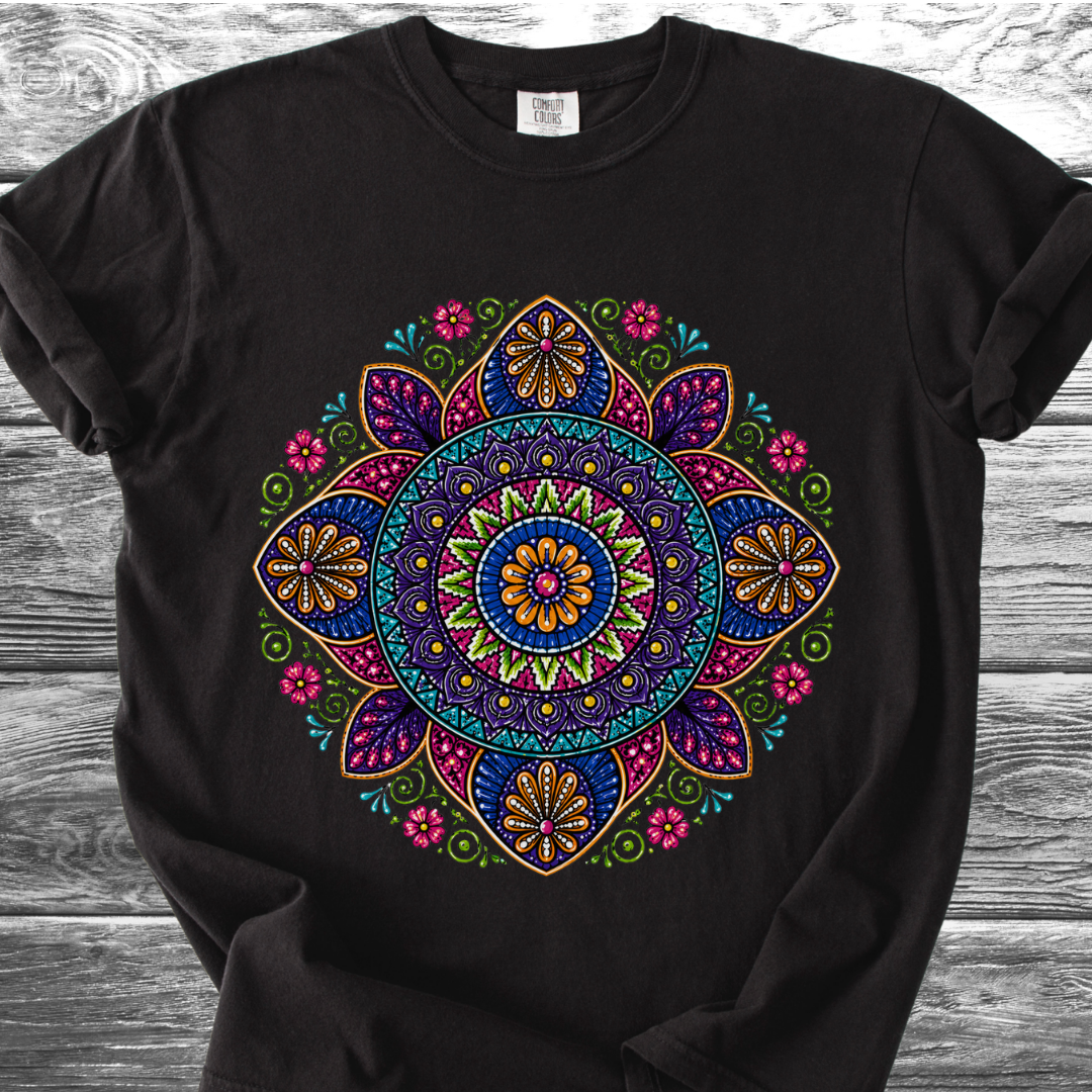 Alebrije Style Floral Mandala TShirt