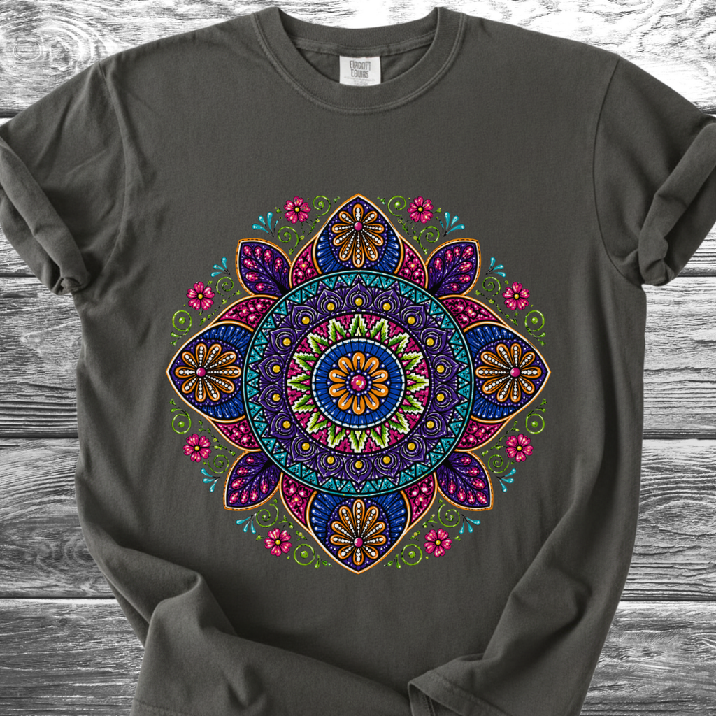 Alebrije Style Floral Mandala TShirt