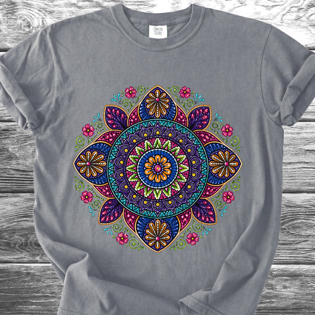 Alebrije Style Floral Mandala TShirt