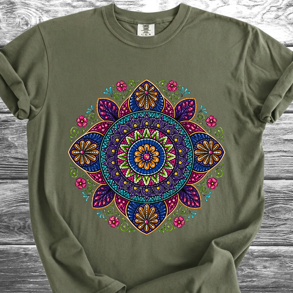 Alebrije Style Floral Mandala TShirt