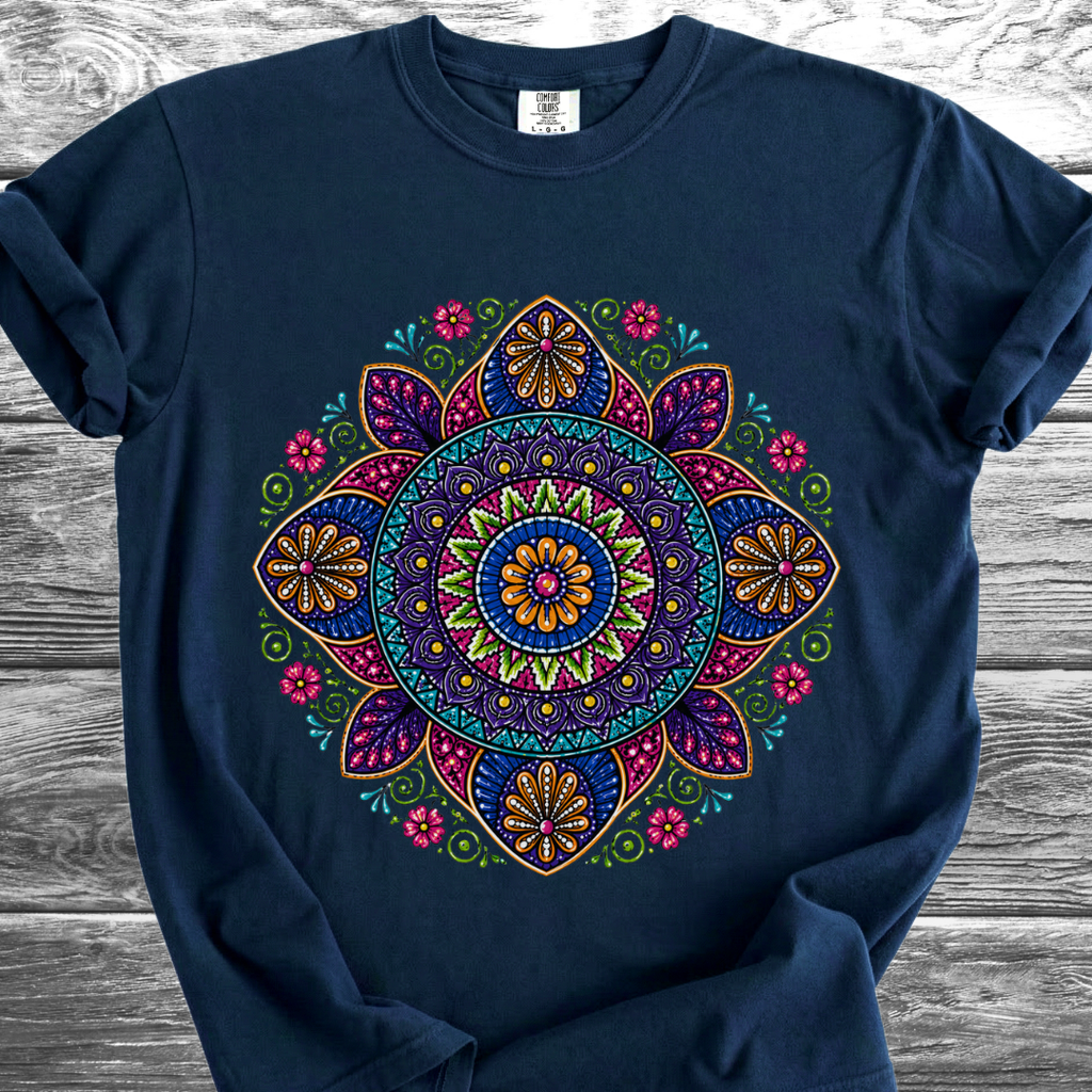 Alebrije Style Floral Mandala TShirt