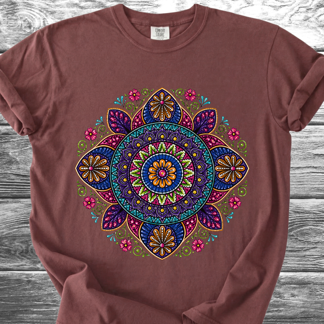 Alebrije Style Floral Mandala TShirt